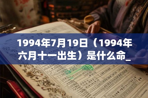 1994年7月19日（1994年六月十一出生）是什么命_命运如何