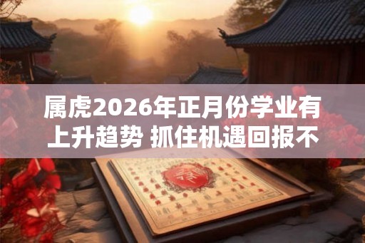 属虎2026年正月份学业有上升趋势 抓住机遇回报不菲