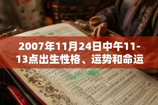 2007年11月24日中午11-13点出生性格、运势和命运