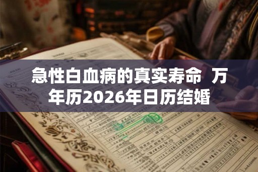 急性白血病的真实寿命 万年历2026年日历结婚 急性白血病的真实寿命 万年历2026年日历结婚