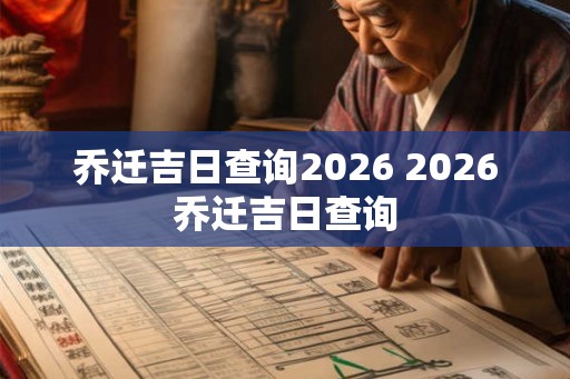 乔迁吉日查询2026 2026乔迁吉日查询