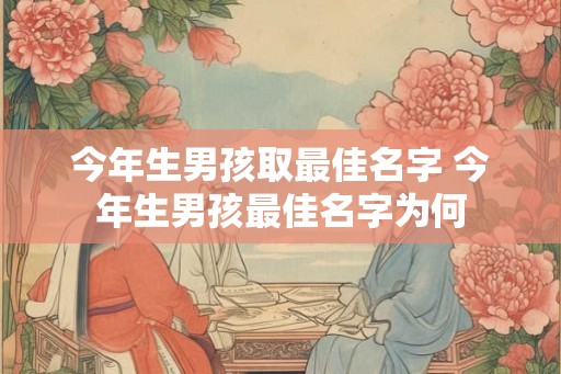 今年生男孩取最佳名字 今年生男孩最佳名字为何