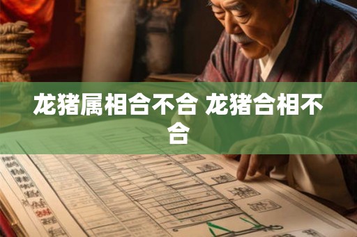 龙猪属相合不合 龙猪合相不合