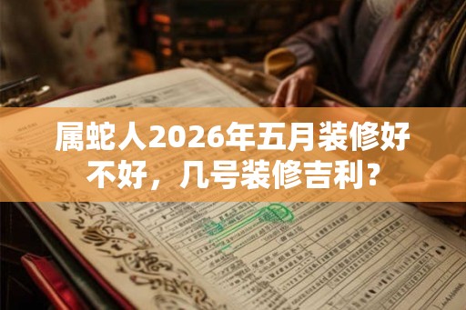 属蛇人2026年五月装修好不好，几号装修吉利？
