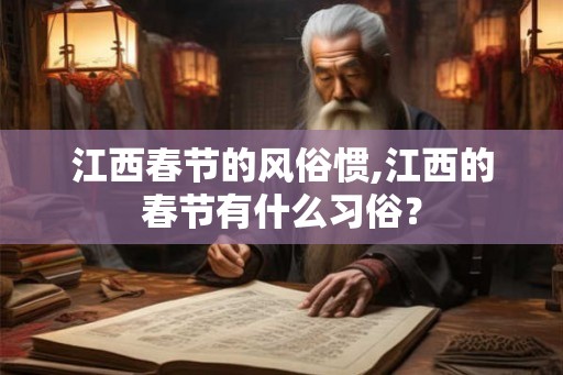 江西春节的风俗惯,江西的春节有什么习俗？