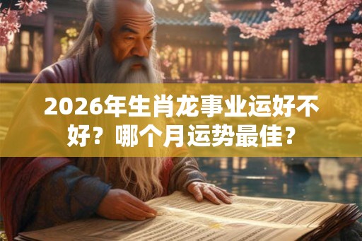 2026年生肖龙事业运好不好?哪个月运势最佳? 2026年生肖龙事业运好不好?哪个月运势最佳?