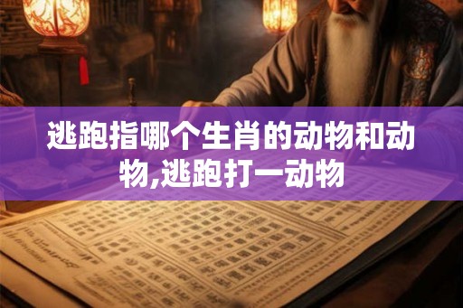 逃跑指哪个生肖的动物和动物,逃跑打一动物