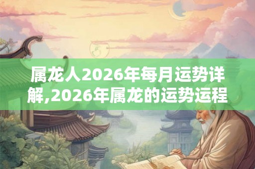 属龙人2026年每月运势详解,2026年属龙的运势运程