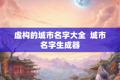 虚构的城市名字大全  城市名字生成器
