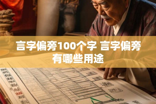 言字偏旁100个字 言字偏旁有哪些用途 言字偏旁100个字 言字偏旁有哪些用途