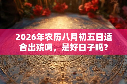 2026年农历八月初五日适合出殡吗，是好日子吗？
