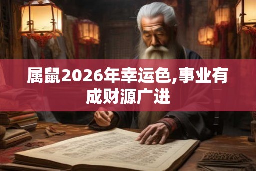 属鼠2026年幸运色,事业有成财源广进