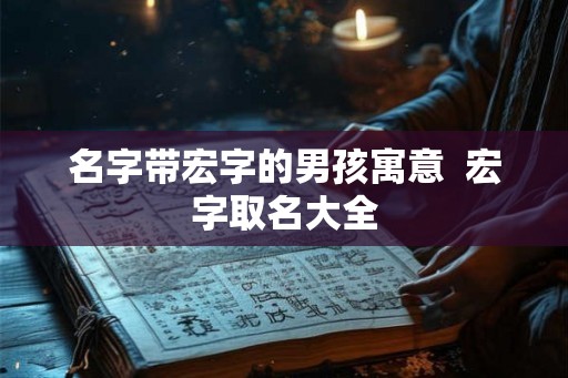 名字带宏字的男孩寓意  宏字取名大全