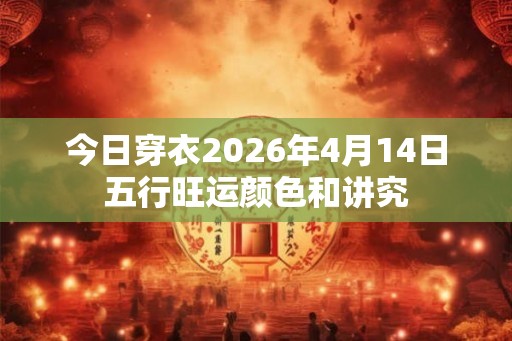 今日穿衣2026年4月14日五行旺运颜色和讲究 今日穿衣2026年4月14日五行旺运颜色和讲究