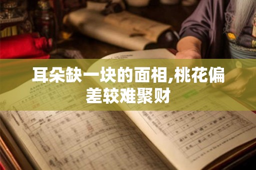 耳朵缺一块的面相,桃花偏差较难聚财