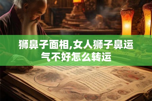 狮鼻子面相,女人狮子鼻运气不好怎么转运