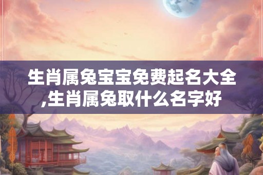 生肖属兔宝宝免费起名大全,生肖属兔取什么名字好 生肖属兔宝宝免费起名大全,生肖属兔取什么名字好