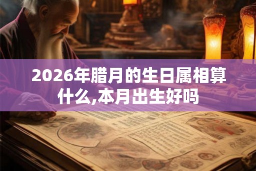 2026年腊月的生日属相算什么,本月出生好吗