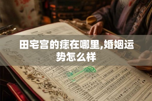 田宅宫的痣在哪里,婚姻运势怎么样