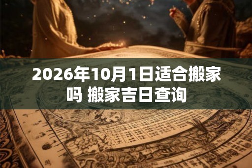 2026年10月1日适合搬家吗 搬家吉日查询