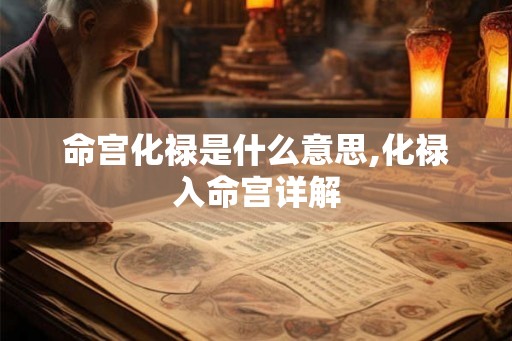 命宫化禄是什么意思,化禄入命宫详解 命宫化禄是什么意思,化禄入命宫详解