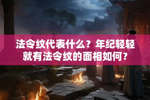 法令纹代表什么？年纪轻轻就有法令纹的面相如何？