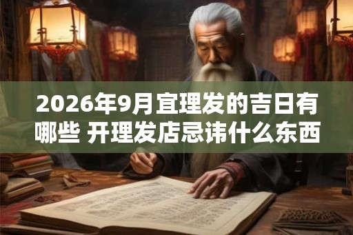 2026年9月宜理发的吉日有哪些 开理发店忌讳什么东西