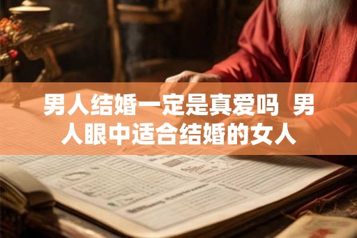 男人结婚一定是真爱吗  男人眼中适合结婚的女人