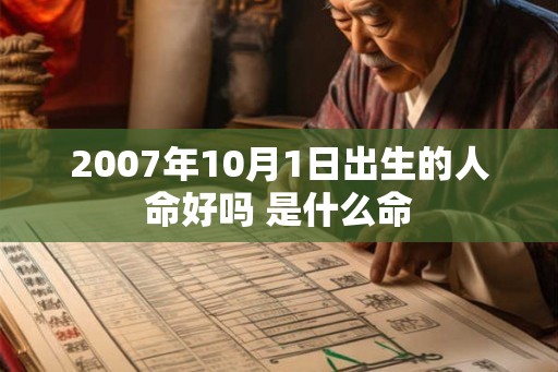 2007年10月1日出生的人命好吗 是什么命 2007年10月1日出生的人命好吗 是什么命