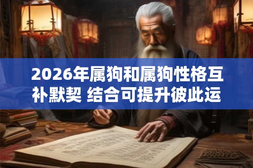 2026年属狗和属狗性格互补默契 结合可提升彼此运势