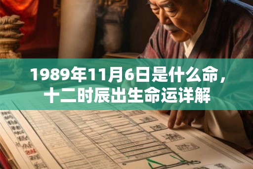 1989年11月6日是什么命，十二时辰出生命运详解