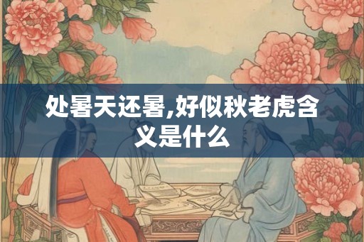 处暑天还暑,好似秋老虎含义是什么