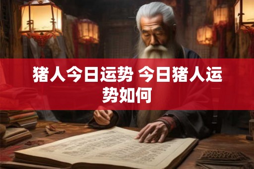 猪人今日运势 今日猪人运势如何