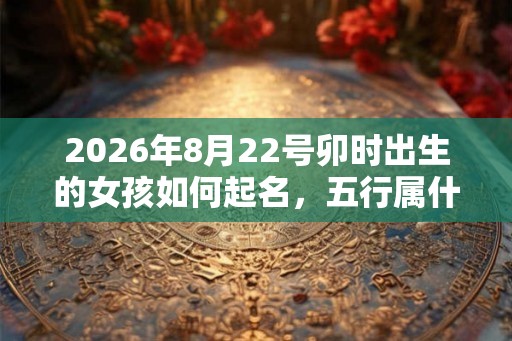 2026年8月22号卯时出生的女孩如何起名，五行属什么