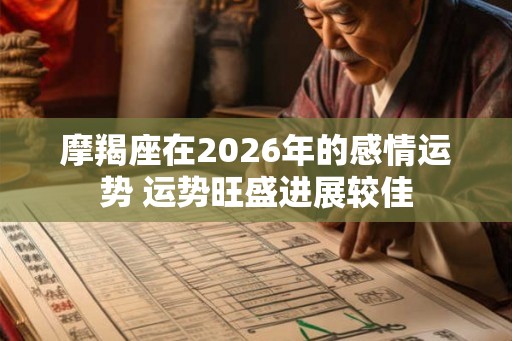 摩羯座在2026年的感情运势 运势旺盛进展较佳