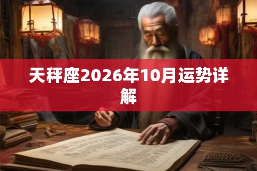 天秤座2026年10月运势详解