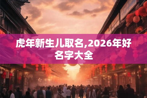 虎年新生儿取名,2026年好名字大全