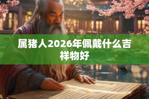 属猪人2026年佩戴什么吉祥物好