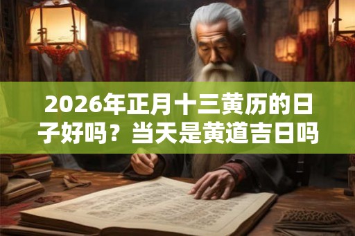 2026年正月十三黄历的日子好吗?当天是黄道吉日吗? 2026年正月十三黄历的日子好吗?当天是黄道吉日吗?