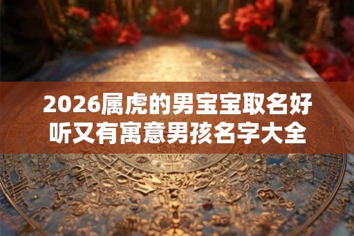 2026属虎的男宝宝取名好听又有寓意男孩名字大全