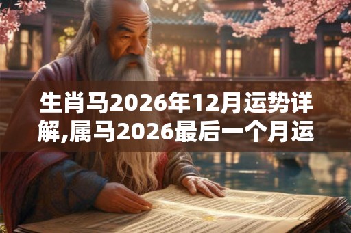 生肖马2026年12月运势详解,属马2026最后一个月运势