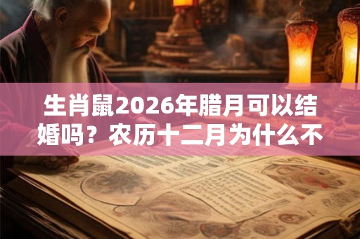 生肖鼠2026年腊月可以结婚吗?农历十二月为什么不结婚? 生肖鼠2026年腊月可以结婚吗?农历十二月为什么不结婚?