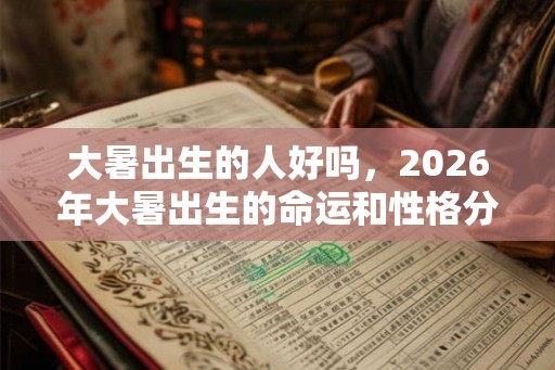 大暑出生的人好吗，2026年大暑出生的命运和性格分析
