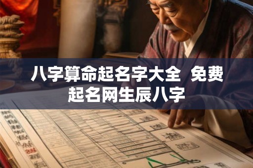 八字算命起名字大全  免费起名网生辰八字