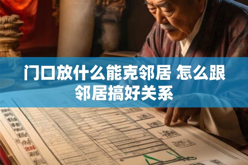 门口放什么能克邻居 怎么跟邻居搞好关系