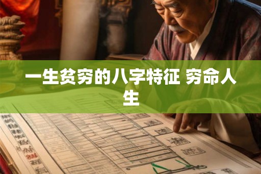 一生贫穷的八字特征 穷命人生