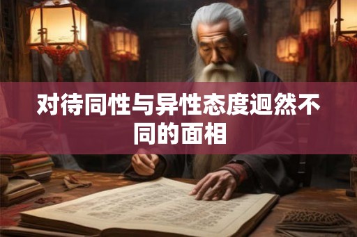 对待同性与异性态度迥然不同的面相