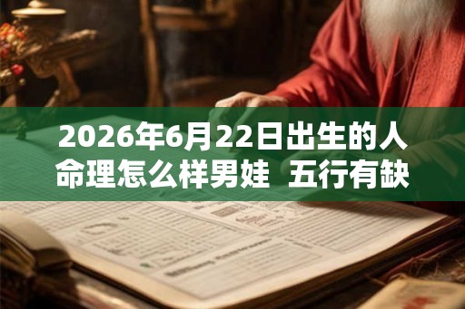 2026年6月22日出生的人命理怎么样男娃  五行有缺失吗