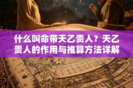 什么叫命带天乙贵人？天乙贵人的作用与推算方法详解