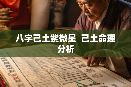 八字己土紫微星  己土命理分析